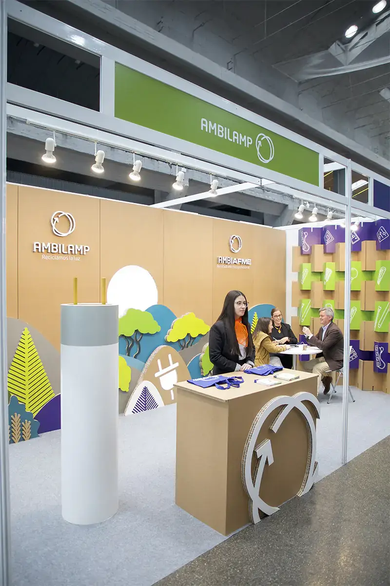 stand-de-carton-modular-ambilamp stand de cartón modular para ambilamp en Madrid
